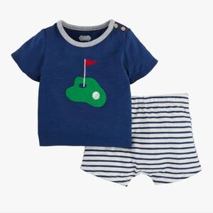 Mud PIE 2pcs Summer Newborn Baby Boy Clothes Cute Dinosaur Letter Print